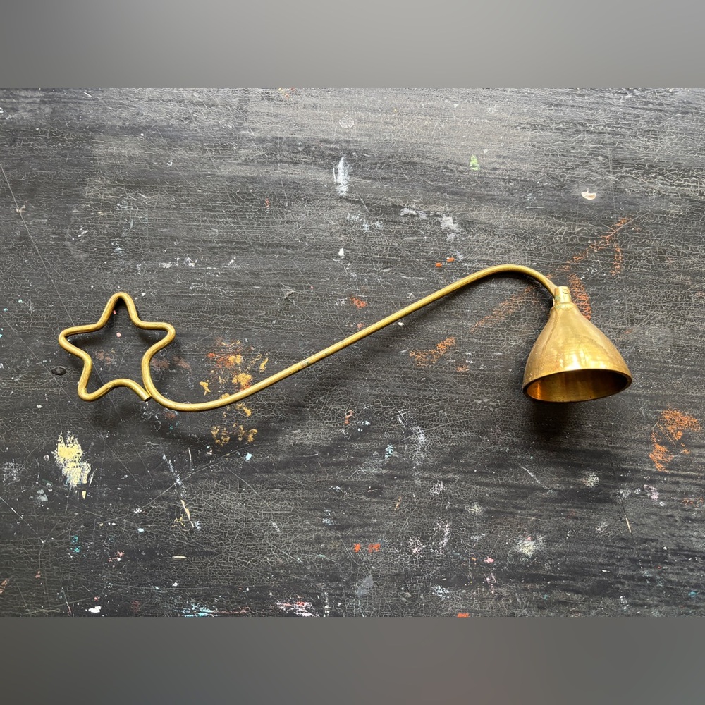 vintage brass candle snuffer
